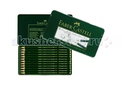 Faber-Castell Чернографитовый карандаш Castell 9000 12 шт.