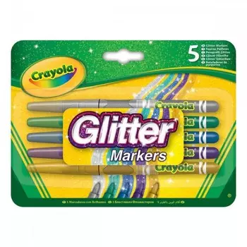 Фломастеры Crayola Блестящие 5 цветов