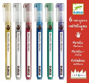 Фломастеры Djeco 6 шт. металлик