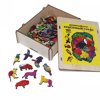 Fofa Пазл деревянный Тукан (102 элемента)