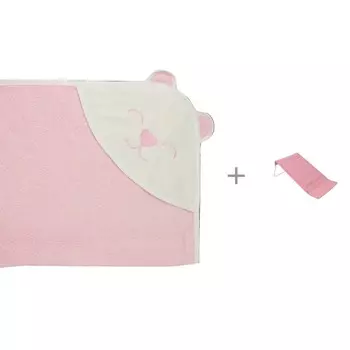 Forest kids Полотенце с капюшоном Cute Bear и горкой для купания (фланель)