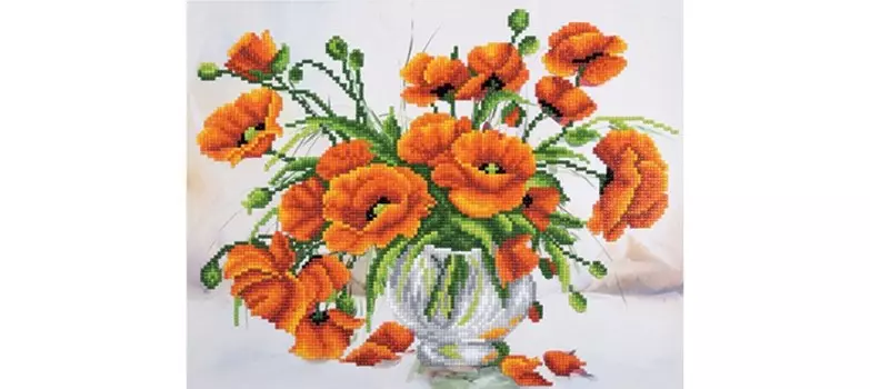 Фрея Кристальная мозаика Маки 26.5x34 см