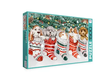 Фрея Пазл Новогодние щенки (1500 элементов)