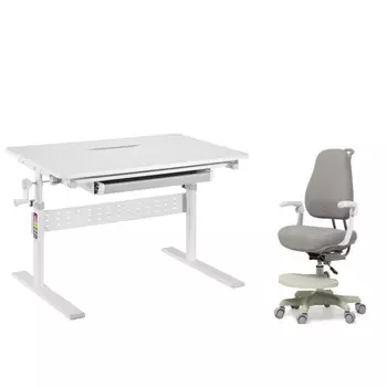 FunDesk Комплект парта Colore и кресло Paeonia c подлокотниками