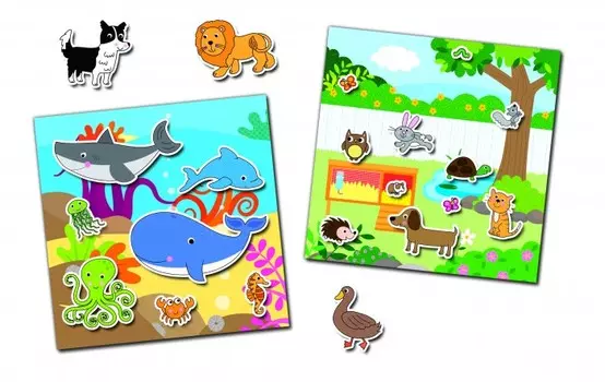 Galt Многоразовые стикеры Животные 21х21 см