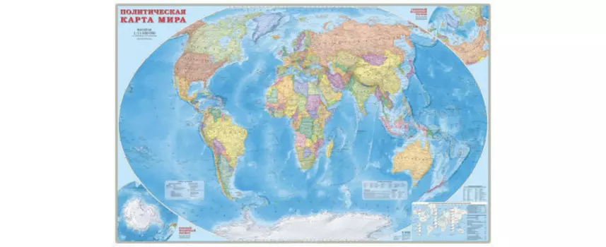 Геодом Карта настенная Мир политический 230х150 см