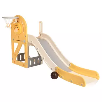 Горка Pituso Duck с баскетбольным кольцом и лазом 186x109x100 см