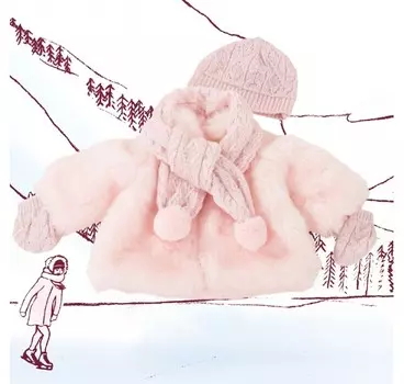 Gotz Набор одежды шубка с аксессуарами для кукол 45-50 см