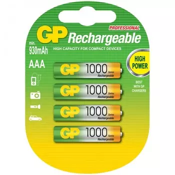 GP Аккумулятор AAA (HR03) 1000mAh 4 шт.