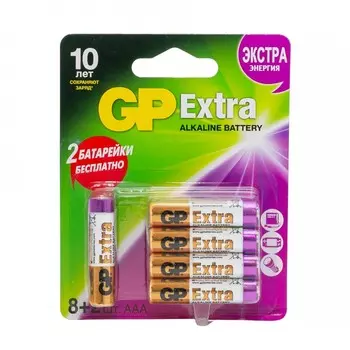 GP Batteries Батарейки ААА (LR03) 10 шт.