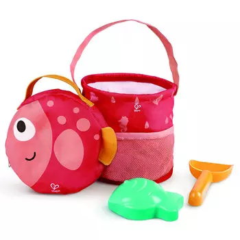Hape Складное ведерко - сумочка для пляжа Рыбка