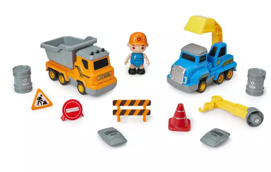 Happy Baby Дорожная техника с аксесcуарами Magnetic Engineer Set