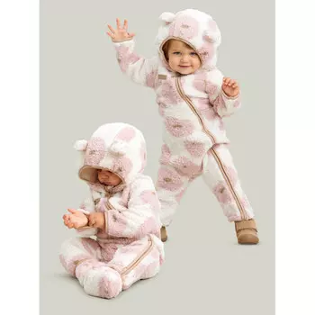Happy Baby Комбинезон флисовый Цветы