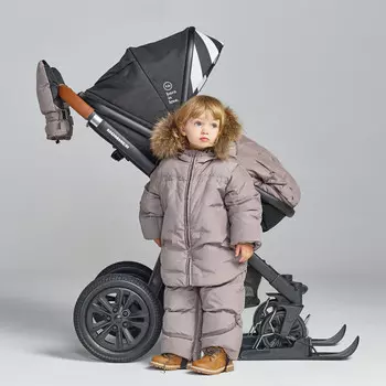 Happy Baby Комбинезон-трансформер с натуральной опушкой 89014