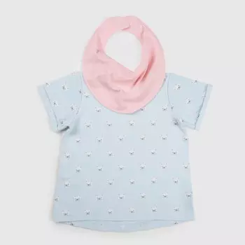 Happy Baby Набор для девочек (футболка и нагрудный фартук) Городская линейка