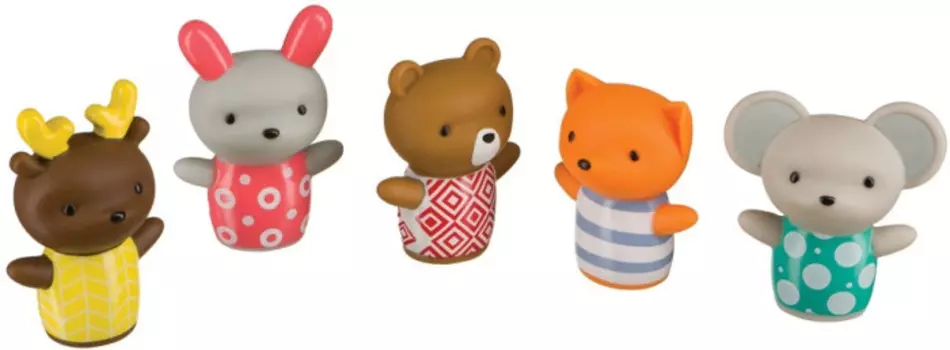 Happy Baby Набор ПВХ-игрушек для ванны Little Friends