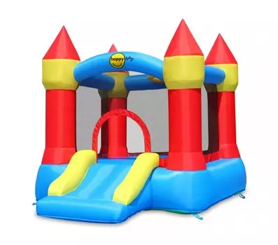 Happy Hop Надувной батут с горкой Мини крепость