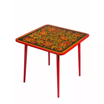 Хохлома Стол квадратный Осень с росписью (высота 58 см)