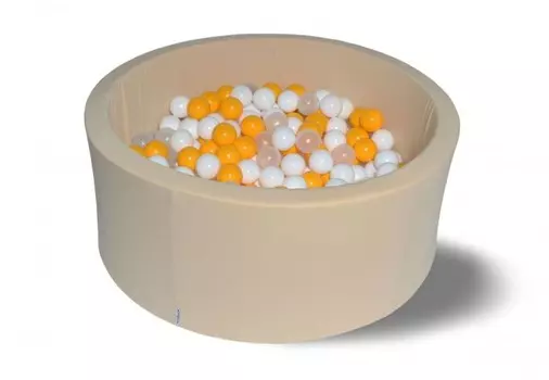 Hotenok Сухой бассейн Ванильные лучики 40 см с комплектом шаров 200 шт.