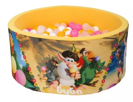 Hotenok Сухой игровой бассейн Буба Гольф на солнце и мороженное 40 см с комплектом шаров 200 шт.