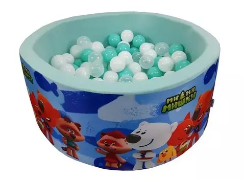Hotenok Сухой игровой бассейн МиМиМишки: мятный стиль 33 см с комплектом шаров 200 шт.