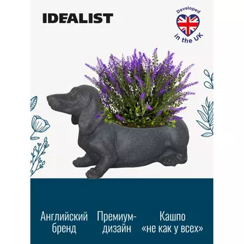 Idealist Lite Кашпо для цветов Собака такса 50.5х27х16.5 см 7.7 л