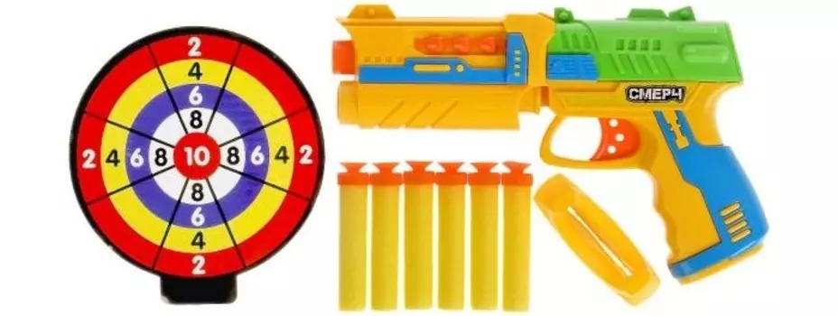 Играем вместе Бластер с мягкими пулями и мишенью Смерч