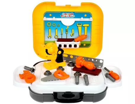 Играем вместе Набор инструментов в чемодане Синий трактор
