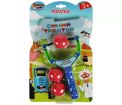 Играем вместе Рогатка с шариками Синий трактор 1402S003-R