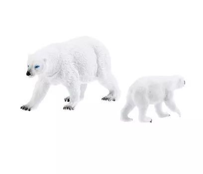 Играем вместе Животные мамы и малыши Белая медведица и медвежонок