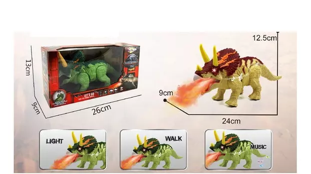 Игротрейд Динозавр Трицератопс на батарейках