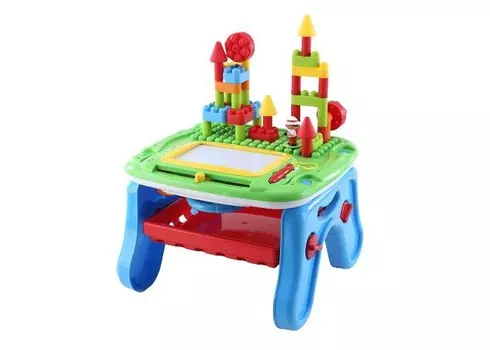 Игровой центр Pituso Развивающий столик 2 в 1 Строитель