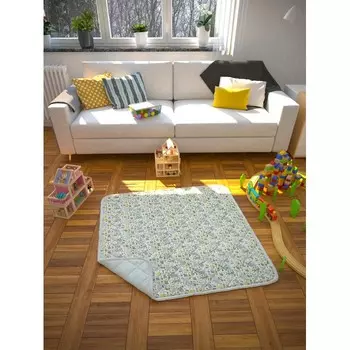Игровой коврик AmaroBaby детский стёганный Лесные жители 115х115 см