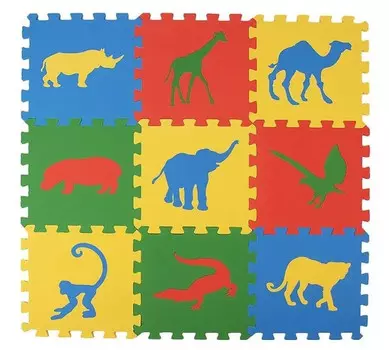 Игровой коврик Eco Cover пазл Сафари 33x33 см (9 деталей)