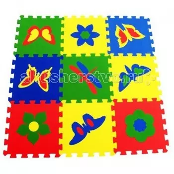 Игровой коврик Экопромторг Бабочки 33х33 см