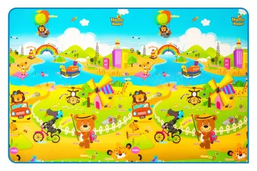 Игровой коврик Parklon Двухсторонний Мишка на каникулах/Дороги Prime Living