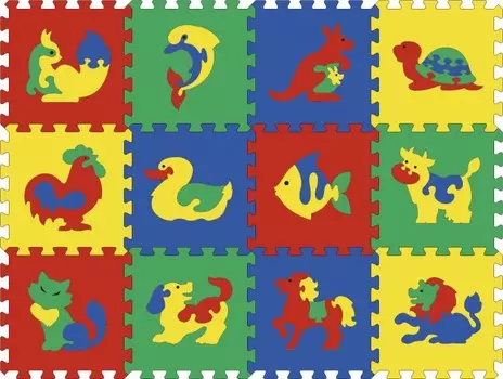 Игровой коврик Тедико с животными 12 деталей