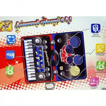 Игровой коврик Знаток Звуковой коврик Домашний Оркестр 2 в 1