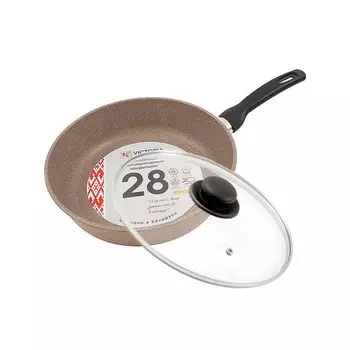 InHome Сковорода Браун Гранит с крышкой АЛА 280