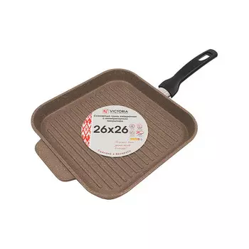 InHome Сковорода гриль Браун Гранит 26х26