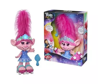 Интерактивная игрушка Trolls кукла Розочка Танцующие волосы