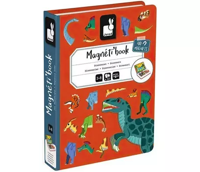 Janod Книга-игра Динозавры магнитная