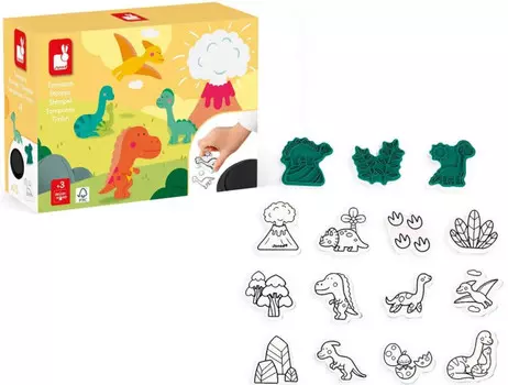 Janod Набор штампов Диномир