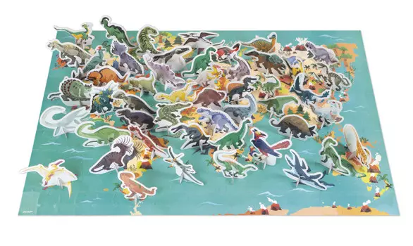 Janod Пазл 3D обучающий Динозавры (200 элементов)