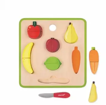 Janod Пазл объемный Фрукты-овощи