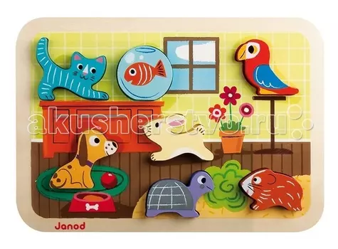 Janod Пазл Питомцы