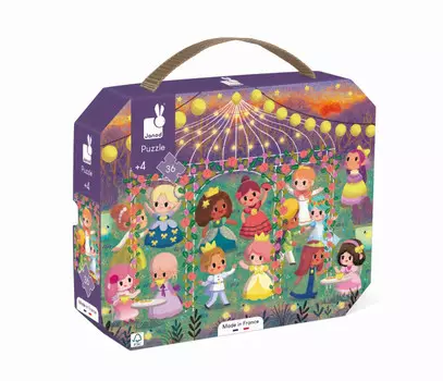 Janod Пазл Принцессы в чемоданчике 36 элементов