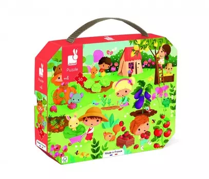 Janod Пазл в чемоданчике Сад (36 элементов)