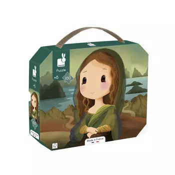 Janod Пазл в чемоданчике Вдохновленные картинами Леонардо Да Винчи (100 элементов)