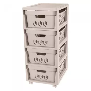 Эконова Комод на колесах Deluxe 4 ящика